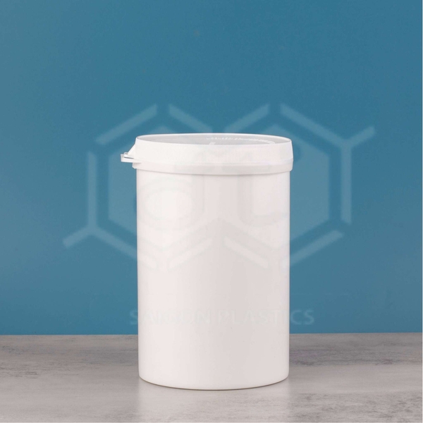 Hũ nhựa 1kg trắng đục