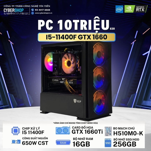 PC CBS Intel I5-11400F / VGA GTX 1660 Super 6Gb