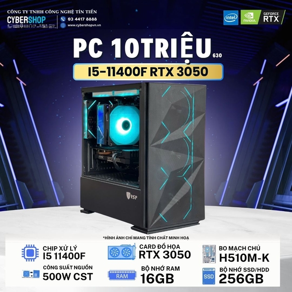 PC CBS Intel I5-11400F / VGA RTX 3050 6Gb