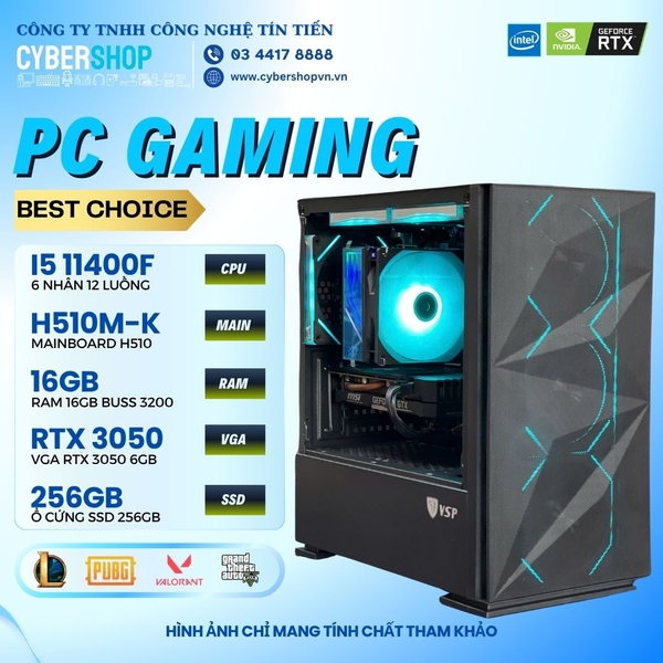 PC CBS Intel I5-11400F / VGA RTX 3050 6Gb