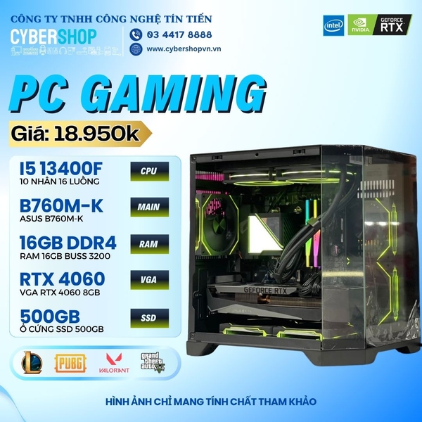 PC CBS Intel I5-13400F / VGA Asus Dual 4060 8GB 