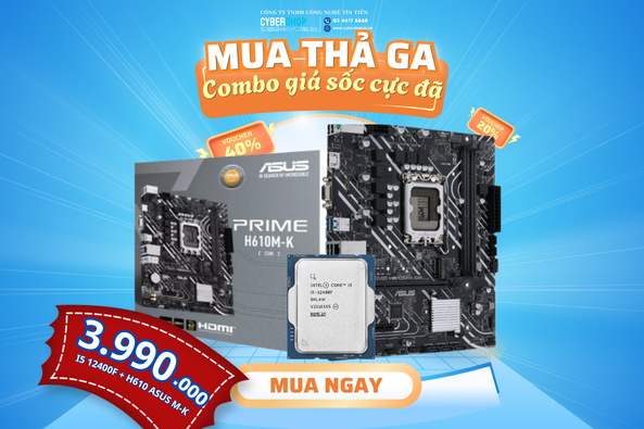 COMBO I5 12400F + H610 ASUS M-K