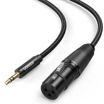 Cáp Audio (âm thanh) 3.5mm sang Canon Female (XLR) Dài 2M (AV182) Ugreen 20244