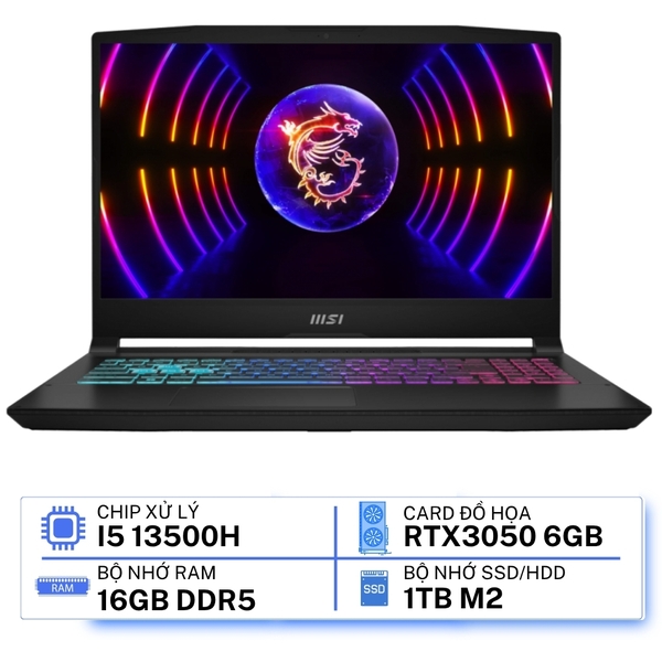 Laptop MSI Gaming Katana 15 B13UDXK-2213VN i5 13500H/16GB/1TB/15.6