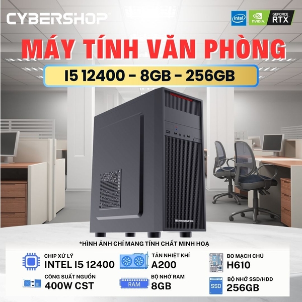 Trọn bộ máy tính văn phòng ( I5 12400 | 8GB | 256GB SSD )