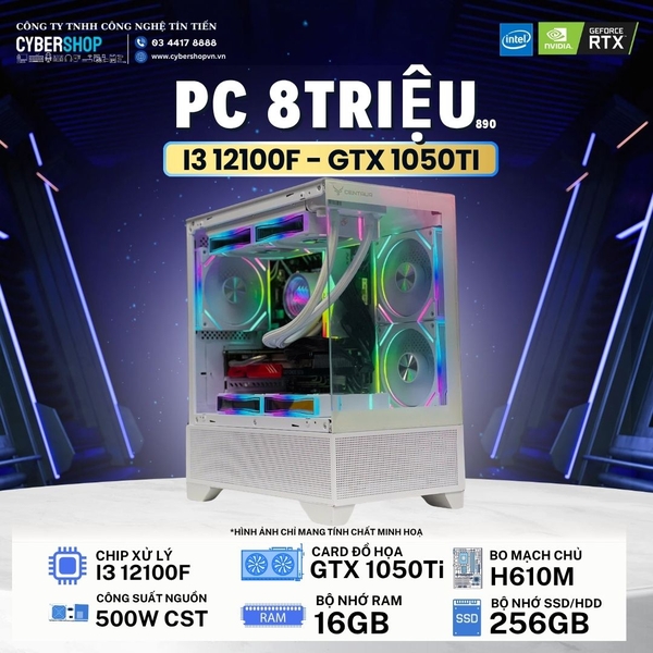 PC CBS Intel I3-12100F / VGA GTX 1050Ti 4Gb