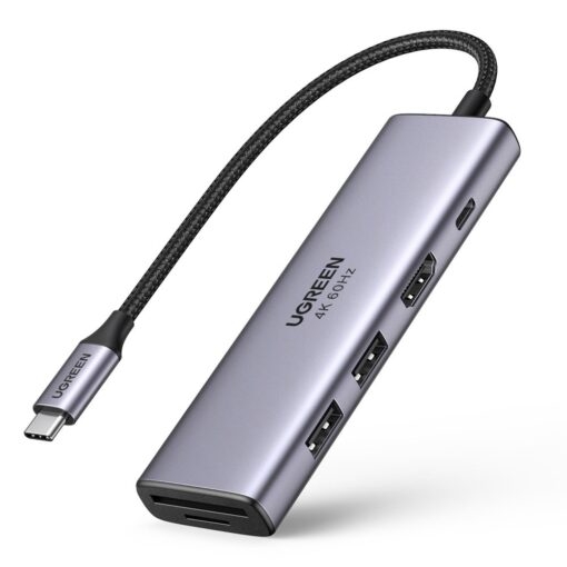 Bộ chuyển đổi Usb Type C ra HDMI 4K@60HZ + USB + SD/TF + PD 100W (CM511)