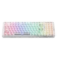 Keyboard Machenike K500F-B94W Tri-Mode RGB White Transparent Switch