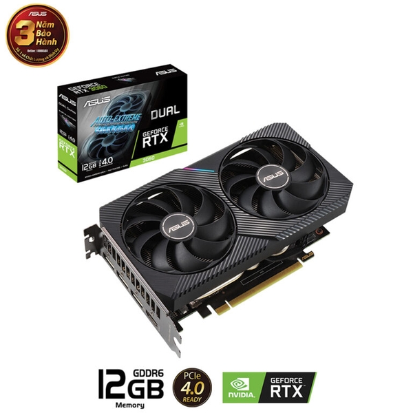 Card màn hình ASUS Dual GeForce RTX 3060 V2 (DUAL-RTX3060-12G-V2)