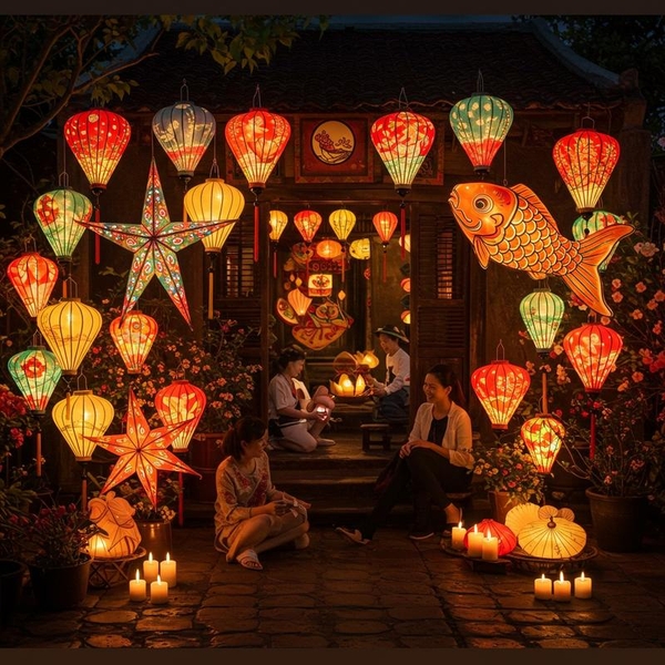 Hướng Dẫn Tỉ Mỉ Làm Đèn Lồng Ông Sao, Đèn Kéo Quân và Đèn Cá Chép