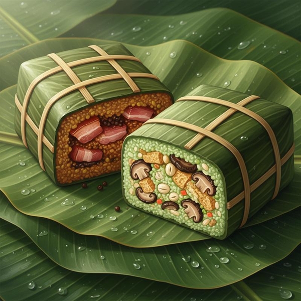 Bánh Chưng Chay và Bánh Chưng Mặn: Khác Biệt Về Nguyên Liệu