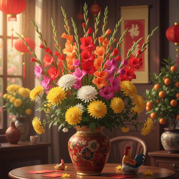 Bí quyết cắm hoa lay ơn, hoa cúc tươi lâu hơn 10 ngày Tết