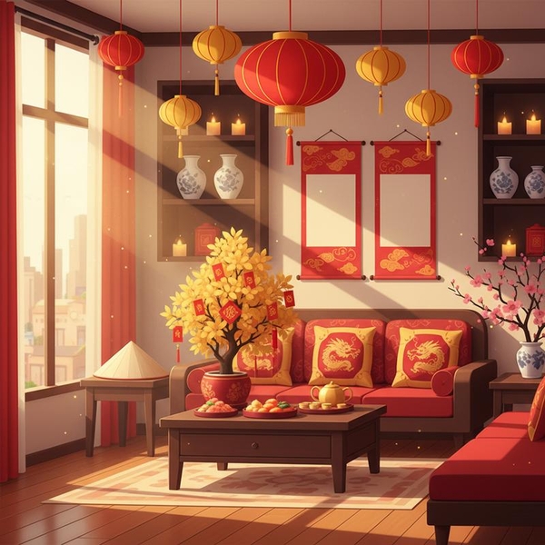 Màu Sắc & Ánh Sáng Phong Thủy Ngày Tết: Bí Quyết Đón Vận May