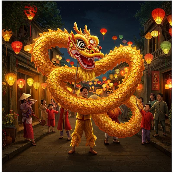 Sự Tích Con Rồng và Ý Nghĩa Trong Múa Lân Sư Rồng Đêm Trung Thu