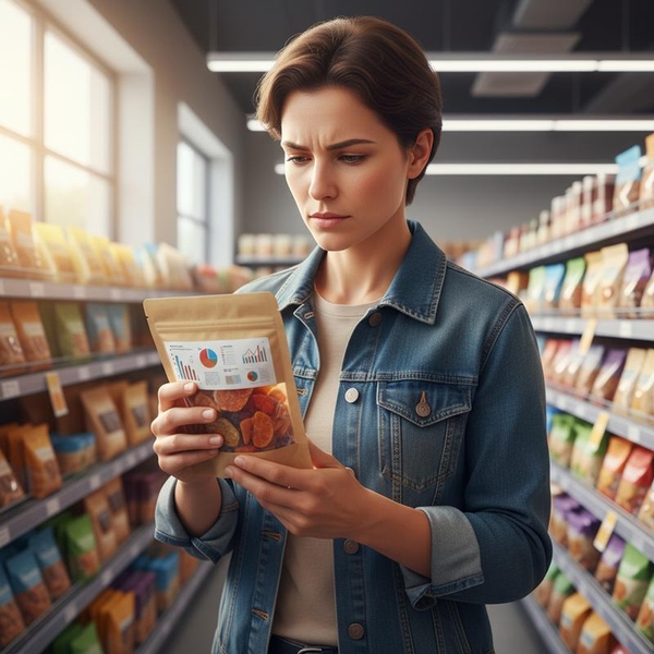 Giải Mã Nhãn Dinh Dưỡng: Cách Chọn Hoa Quả Sấy Ít Đường Theo Tư Duy Phân Tích Dữ Liệu