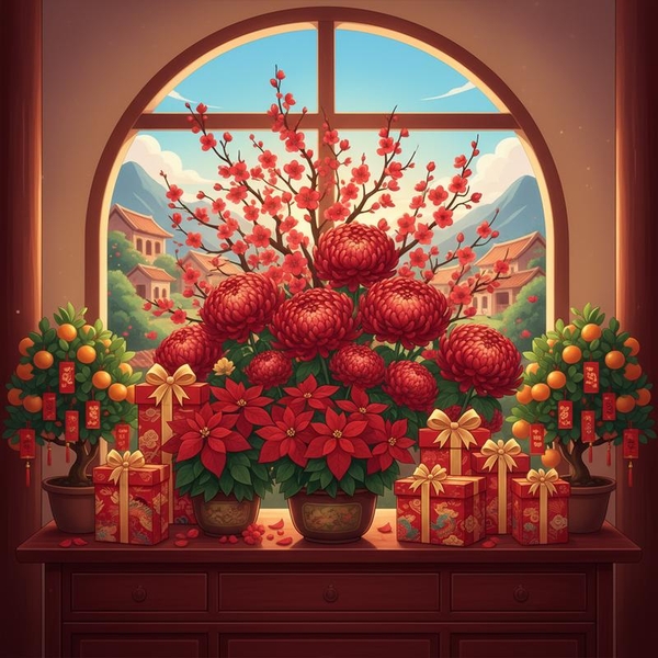 Màu Đỏ May Mắn Nhất Khi Chọn Hoa Tết