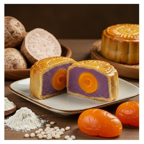 Cách làm nhân khoai môn mochi trứng muối chuẩn vị, bùi béo