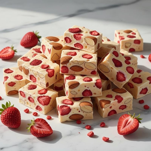 Dâu Tây Sấy Thăng Hoa: Bí Quyết Cho Kẹo Nougat Thượng Hạng