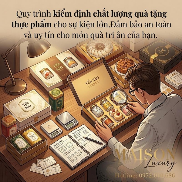 Quy trình kiểm định chất lượng quà tặng thực phẩm cho sự kiện lớn