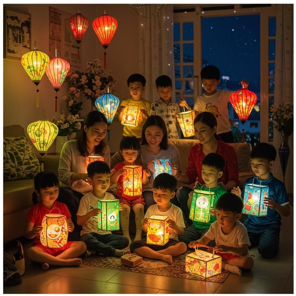 Các loại đèn lồng Trung Thu an toàn và sáng tạo cho bé
