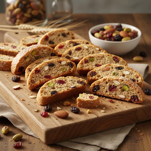Bánh Biscotti Nguyên Cám Mix Trái Cây Khô: Bí Quyết Ăn Kiêng Giòn Rụm