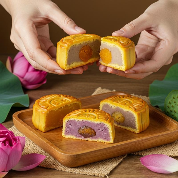 Cách làm nhân bánh Trung Thu đậu xanh, khoai môn, hạt sen chuẩn vị thơm mịn