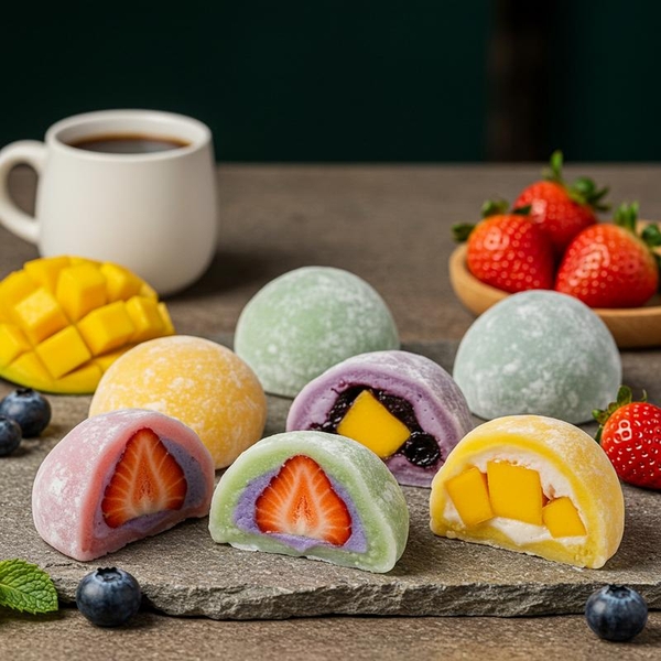 Khám phá các loại nhân mochi trái cây hấp dẫn: Dâu tây, việt quất, xoài