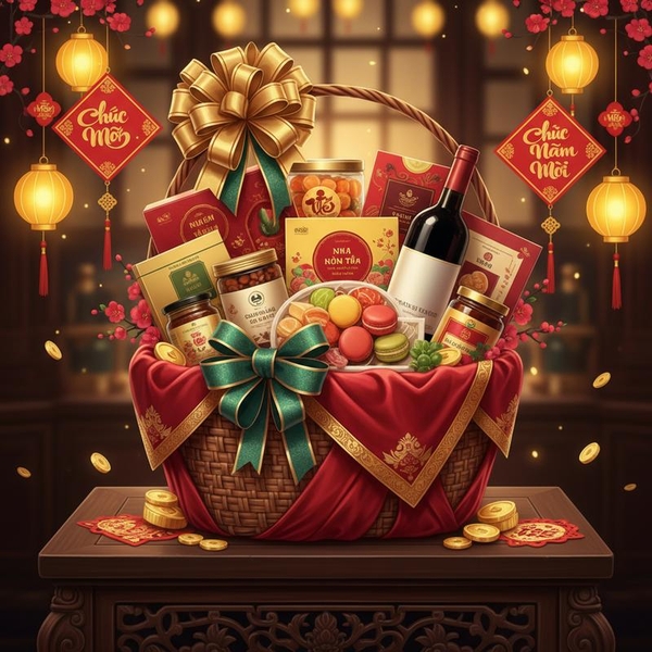 Giỏ Quà Tết Tặng Sếp Nam Sang Trọng Tại Hà Nội