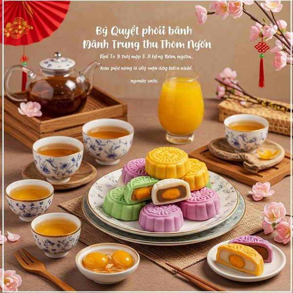 Bí Quyết Phối Bánh Trung Thu Mochi Với Trà & Thức Uống Thơm Ngon