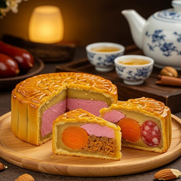 Công Thức Bánh Trung Thu Nhân Gà Quay Jambon Trứng Muối Dễ Làm