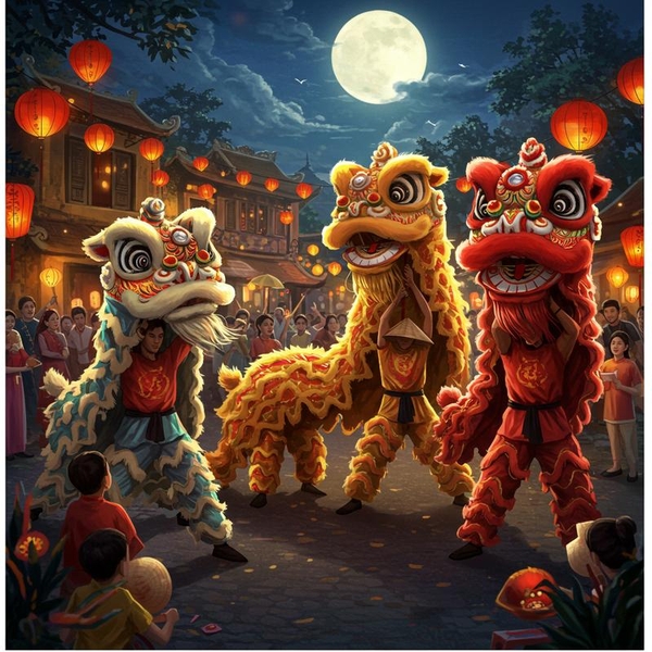 Múa Lân, Múa Rồng: Biểu Tượng Sắc Màu Đêm Trung Thu