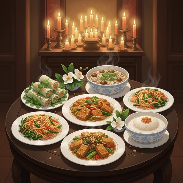 Mâm Cỗ Chay Giao Thừa: Tinh Tế và Trang Trọng Với 5 Món Cơ Bản