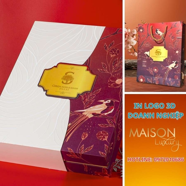 In Logo Doanh Nghiệp Lên Hộp Quà Tết Tại Đà Nẵng - Maison Luxury