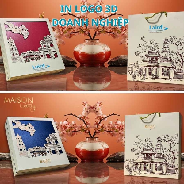 In Logo Doanh Nghiệp Lên Hộp Quà Tết Tại Hà Nội - Maison Luxury