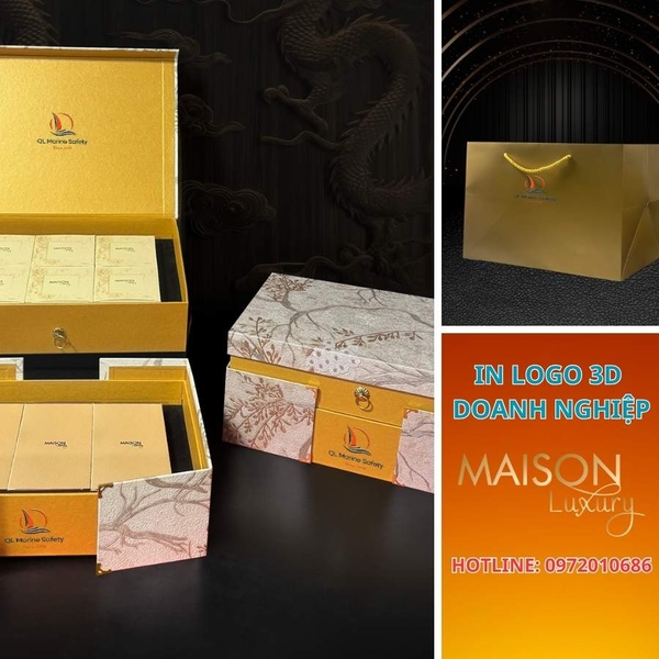 In Logo Doanh Nghiệp Lên Hộp Quà Tết Tại Hải Phòng - Maison Luxury
