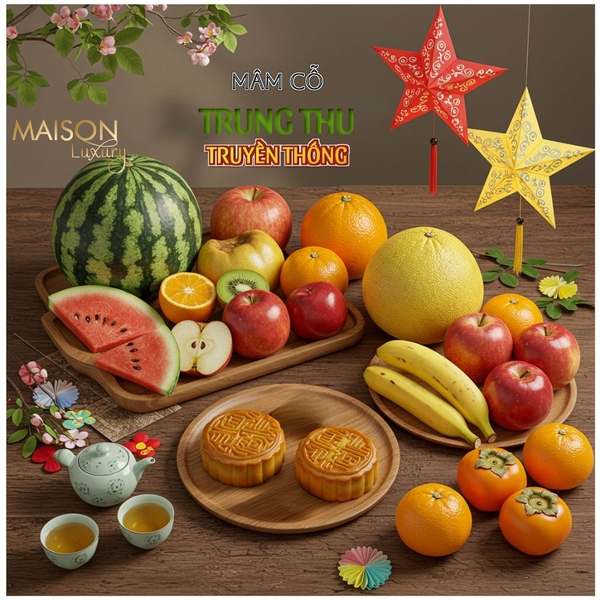 Mâm cỗ Trung thu truyền thống: Nét đẹp văn hóa Việt