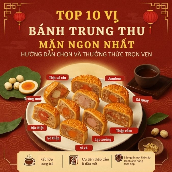 Top 10 Vị Bánh Trung Thu Mặn Ngon Nhất: Hướng Dẫn Chọn và Thưởng Thức Trọn Vẹn