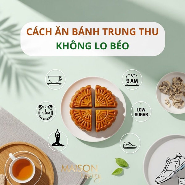 Cách ăn bánh trung thu không lo béo