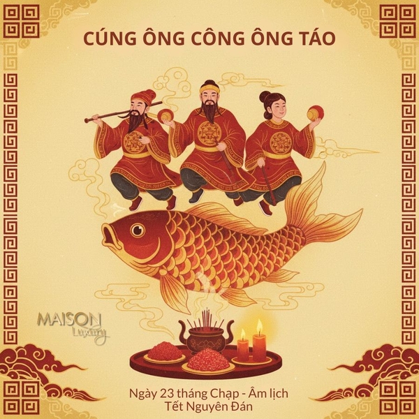 Nghi Lễ Quan Trọng Nhất: Cúng Ông Công, Ông Táo (23 tháng Chạp)