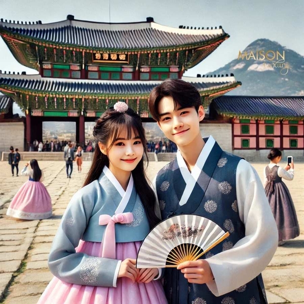 Du khách trải nghiệm mặc Hanbok truyền thống tại cung điện Gyeongbokgung