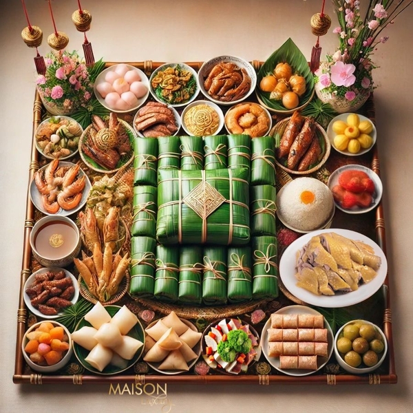 mâm cỗ ngày tết