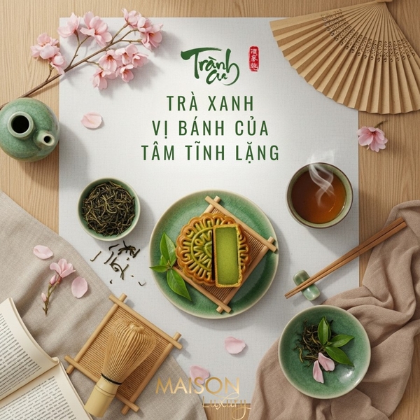 Bánh trung thu mini nhân trà xanh