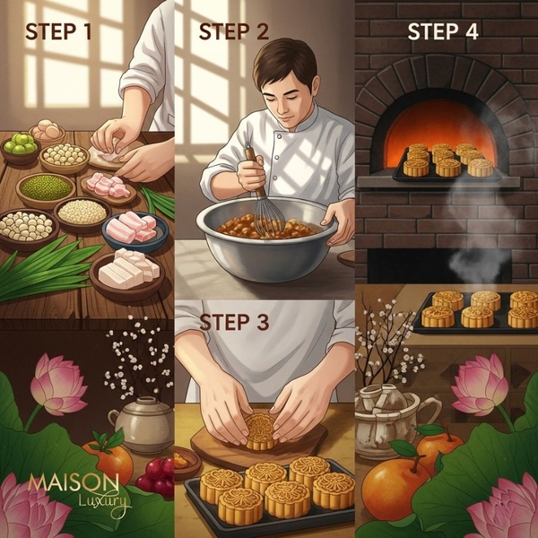 Quy trình làm bánh trung thu handmade