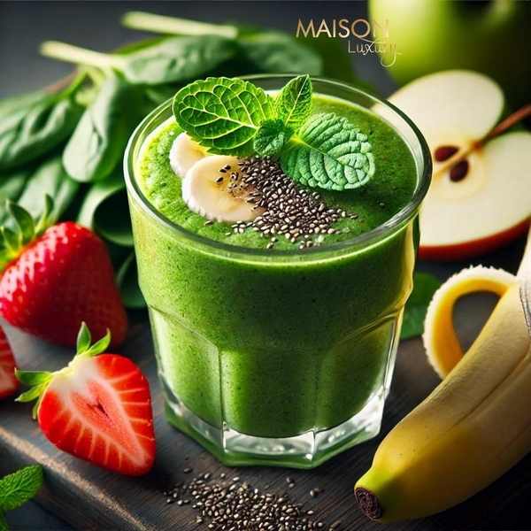 sinh tố rau xanh-đồ uống healthy ngày tết