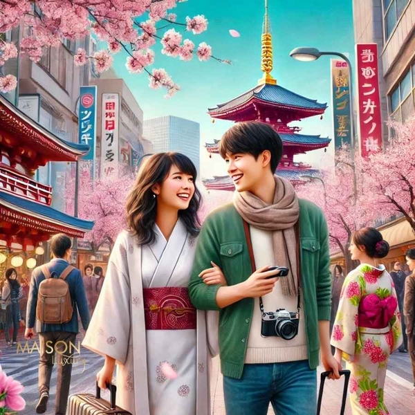 Đường phố Tokyo rực rỡ sắc hoa anh đào vào mùa xuân