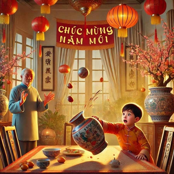 tránh làm đổ vỡ đồ vật trong dịp năm mới
