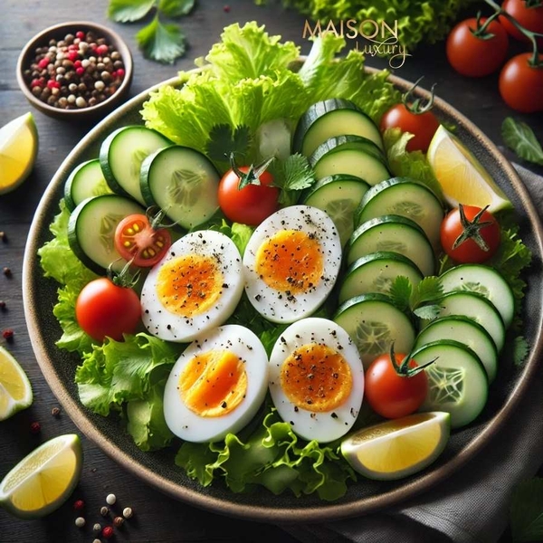 trứng luộc món ăn healthy ngày tết