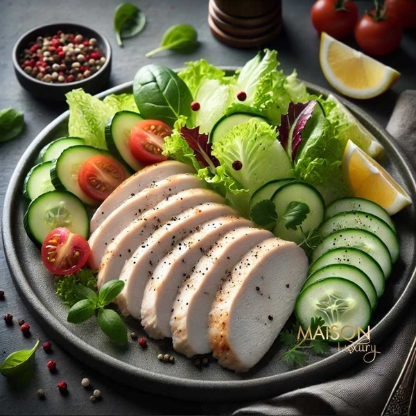 ức gà hấp cho bữa tối healthy ngày tét