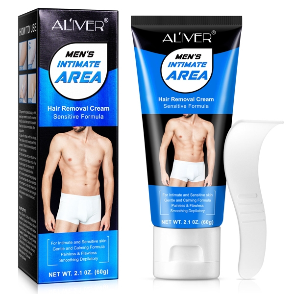 Kem tẩy lông cánh tay, nách, chân, ngực, vùng kín không đau cho nam Aliver Men's Intimate Hair Removal Cream