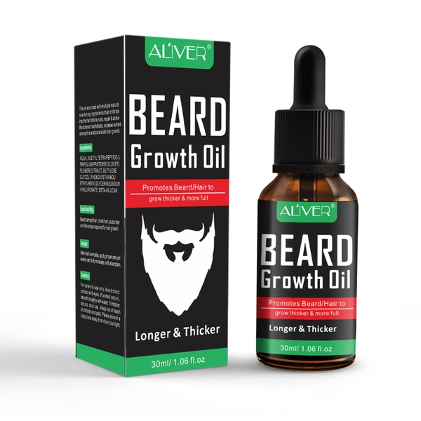 Tinh Dầu Tăng Trưởng Râu Hữu Cơ Tự Nhiên Cho Nam Giới Aliver Beard Growth Oil 30Ml